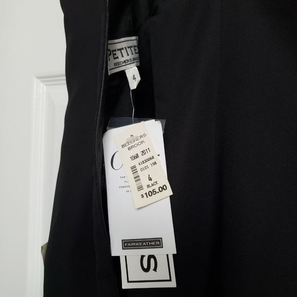 NWT BEECHERS BROOK Black Strappy Midi Dress 4P - Picture 4 of 5